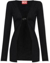 DIESEL - Truien & Vesten ,Zwart ,Wol M-Pierry-Long Cardigan - Lyst