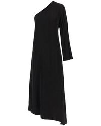 By Malene Birger - Vestido midi negro elegante - Lyst