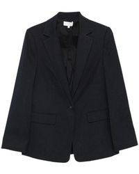 Vince - Jassen ,Blauw ,Jacket Met Reverskraag - Lyst