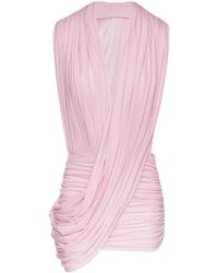 Magda Butrym - Elegantes Gerafftes V-Ausschnitt Minikleid - Lyst