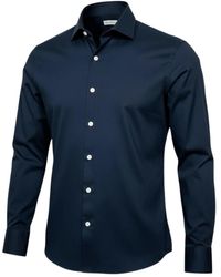 Sonrisa - Overhemden ,Blauw ,Katoen Fine Jersey Hemd - Lyst