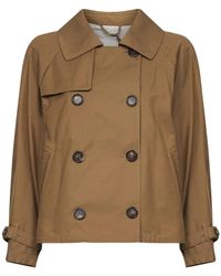 Max Mara - Jassen ,Bruin ,Katoen Tesoro Trenchcoat - Lyst