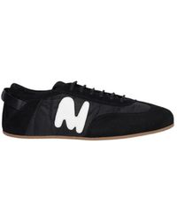 MSGM - Superflache Wildleder-Sneaker - Lyst