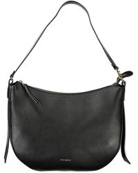 Coccinelle - Schwarze Leder-Schultertasche Mit Innentasche - Lyst