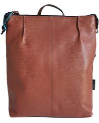 Gabs - Brauner Leder-Rucksack Shopper Tasche - Lyst