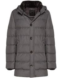 Gimo's - Jassen ,Bruin ,Polyester Melange Technische Flanellen Jas - Lyst