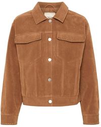 Cream - Tabakbraune Jacke Mit Großen Taschen - Lyst