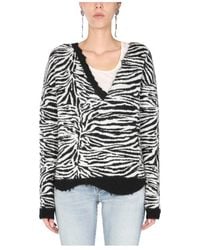 Saint Laurent - V-Neck Knitwear - Lyst