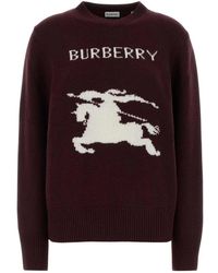 Burberry - Kasjmier En Wol Trui Met Ridder Motief - Lyst