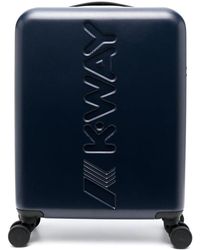K-Way - Blaue logo trolley koffer - Lyst