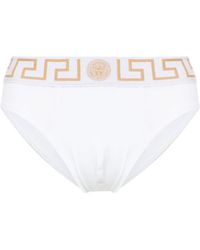 Versace - Witte Greca Border Ondergoed - Lyst