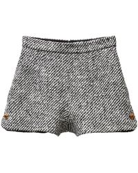 Versace - Bouclé Wol Shorts - Lyst