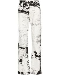 Alexander McQueen - Gerade Jeans mit abstraktem Print - Lyst