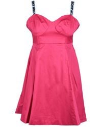 Giulia N Couture - Kleedjes ,Roze ,Katoen Elegante Katoenen Jurk Voor Vrouwen - Lyst