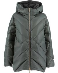 Moorer - Jassen ,Groen Hoodie Jas Voor Vrouwen - Lyst
