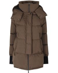 Herno - Jassen ,Bruin ,Polyester 2 Laags Capuchon Donsjack - Lyst