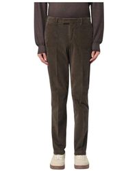 PT Torino - Stilvolle Braune Cordhose Slim Fit - Lyst