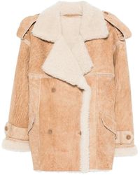 Salvatore Santoro - Leren Jas Met Shearling Kraag - Lyst