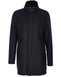 Herno - Carcoat Van Easy Wool En Light Faux Fur - Lyst