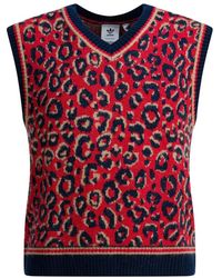 adidas - Fitness ,Veelkleurig ,Wol Kd 0335 Gebreid Vest - Lyst