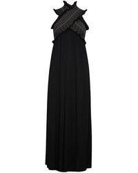 Dondup - Kleedjes ,Zwart ,Elegante Jurk Voor Vrouwen - Lyst