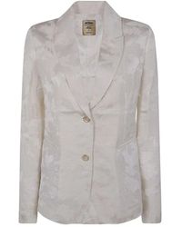 Uma Wang - Jassen ,Grijs ,Leer Two-Button Damask Blazer - Lyst