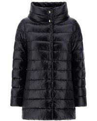 Herno - Piumino nero in nylon ultraleggero - Lyst