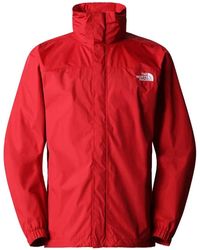 The North Face - Giacca resolve meow rosso impermeabile - Lyst
