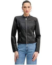 Guess - Leather Jackets - Lyst