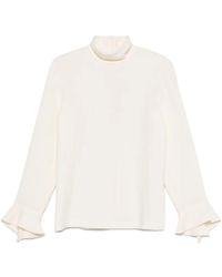 Alberto Biani - Ivoorshirt Met Klokmouwen - Lyst