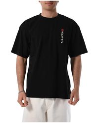 Edwin - T-shirt in cotone con logo frontale e posteriore - Lyst