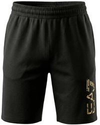 EA7 - Katoenen Bermuda Met Logo - Lyst