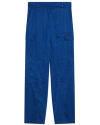 Ferragamo - Blauwe Cargo Broek - Lyst