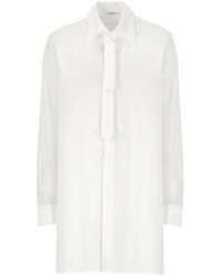 Yohji Yamamoto - Camisa blanca con cuello de encaje - Lyst