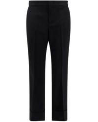 Gucci - Pantalones de lana negros con pierna acampanada - Lyst