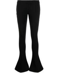 Balmain - Broeken ,Zwart ,Polyester Zwarte Flare Broek - Lyst