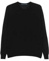 Kiton - Truien & Vesten ,Zwart ,Wol Wool Crew Neck Sweater - Lyst