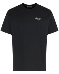 Givenchy - Tops ,Zwart ,Katoen Katoenen T-Shirt Met Stempelprint - Lyst