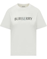 Burberry - Cotton Logo T-Shirt - Lyst
