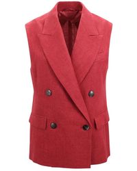 Max Mara - Jassen ,Rood ,Vests - Lyst