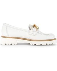 Gabor - Goldene Freizeit Slipper Weiß - Lyst