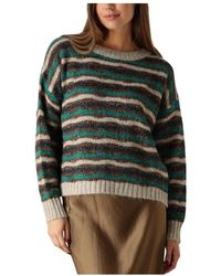 Summum - Truien & Vesten ,Veelkleurig ,Multi Colour Alpaca Lurex Trui - Lyst