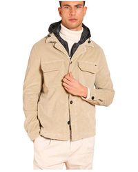 Mason's - Slim Fit Samt Field Jacket - Lyst
