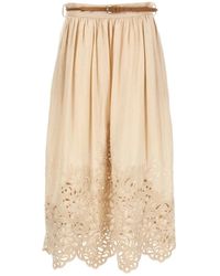 Zimmermann - Wylie Geborduurde Midi Rok - Lyst