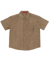 Acupuncture - Khaki Herren Kurzarmhemd - Lyst