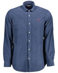 U.S. POLO ASSN. - Blaues baumwollhemd für männer - Lyst