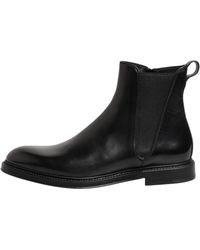 Dolce & Gabbana - Schwarze Leder Chelsea Stiefeletten - Lyst