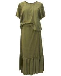 Kaos - Gonna Con Balza Sotto Effetto Lino - Lyst
