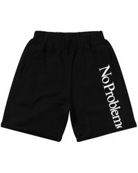 No Problemo - Korte Broeken ,Zwart ,Katoen Logo Sweatshorts - Lyst