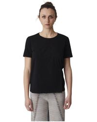 Kangra - Tops ,Zwart ,Korte Mouw Ronde Hals Top - Lyst